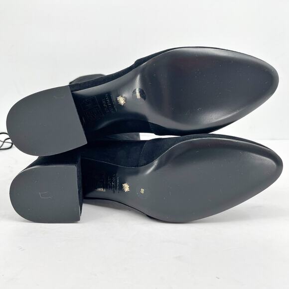 Stuart Weitzman Womens Flareland Tall Suede Boots US 8B EU 38-39 Black NIB - Picture 11 of 13